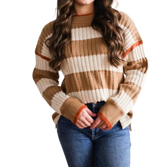 SADIE & SAGE Sweaters - NEW SADIE & SAGE violette striped sweater in brown